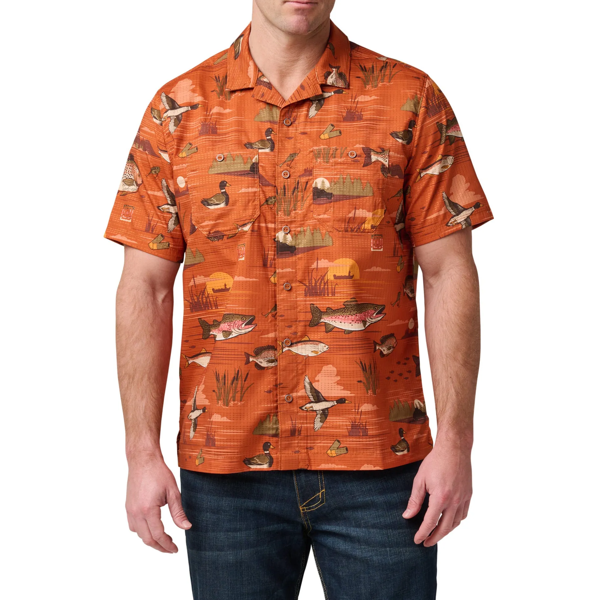 Great Adventure Print Short Sleeve Shirt