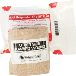 North American Rescue™ Dressing, Responder Emergency Trauma - 4" Flat By North American Rescue™